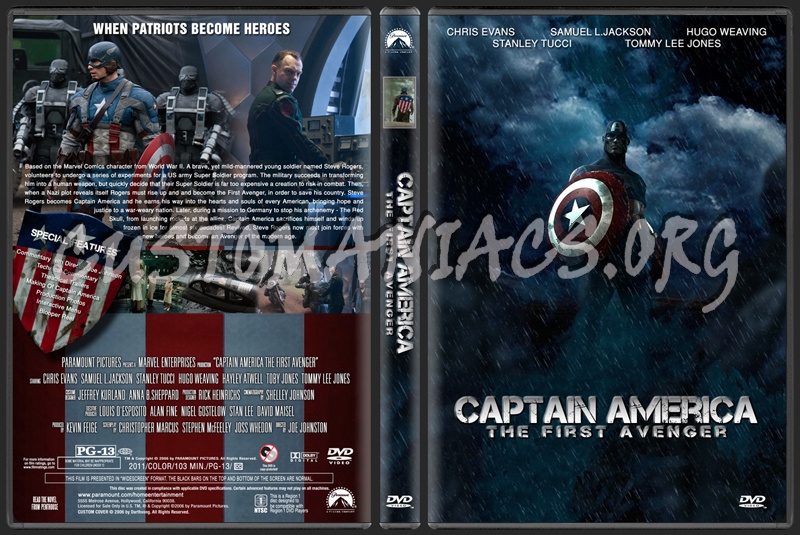 Captain America The First Avenger dvd cover