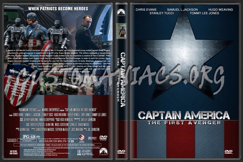 Captain America The First Avenger dvd cover