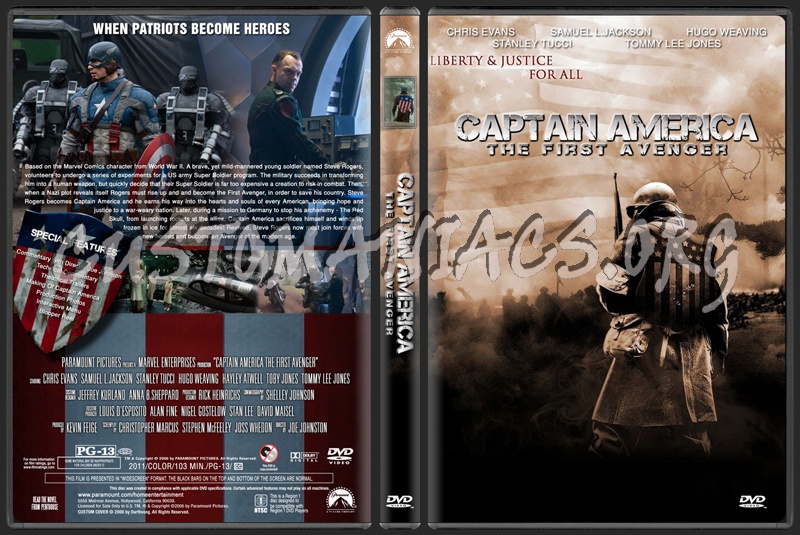 Captain America The First Avenger dvd cover