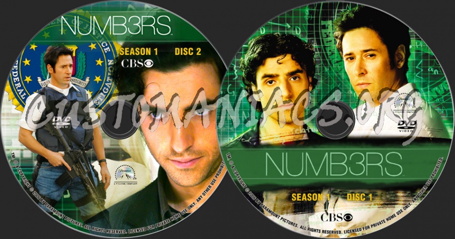 Numb3rs S1 dvd label