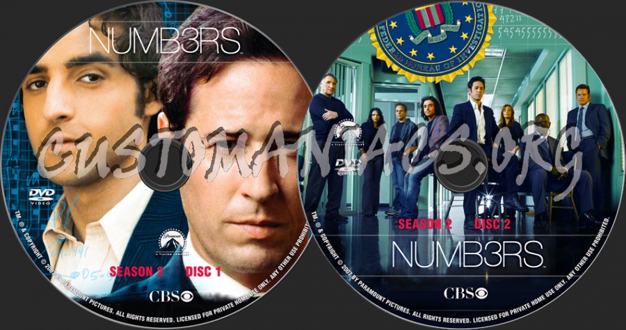 Numb3rs S2 dvd label