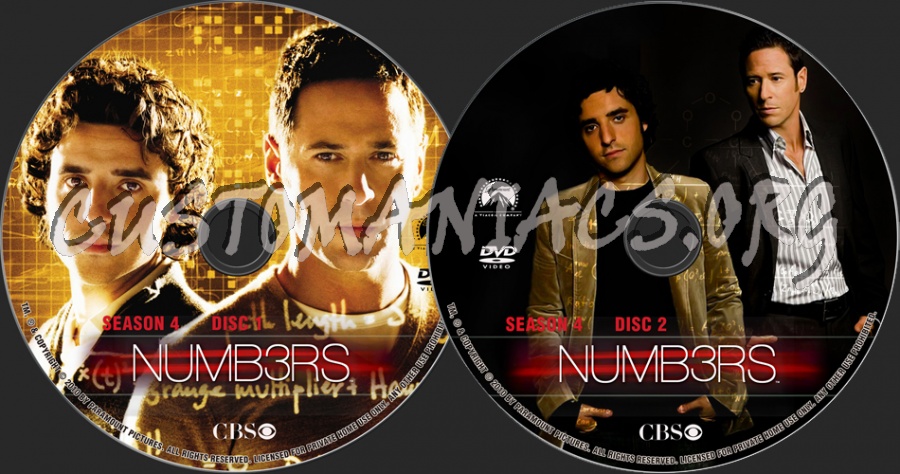 Numb3rs S4 dvd label