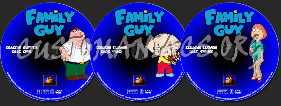 Family Guy Season Eleven dvd label