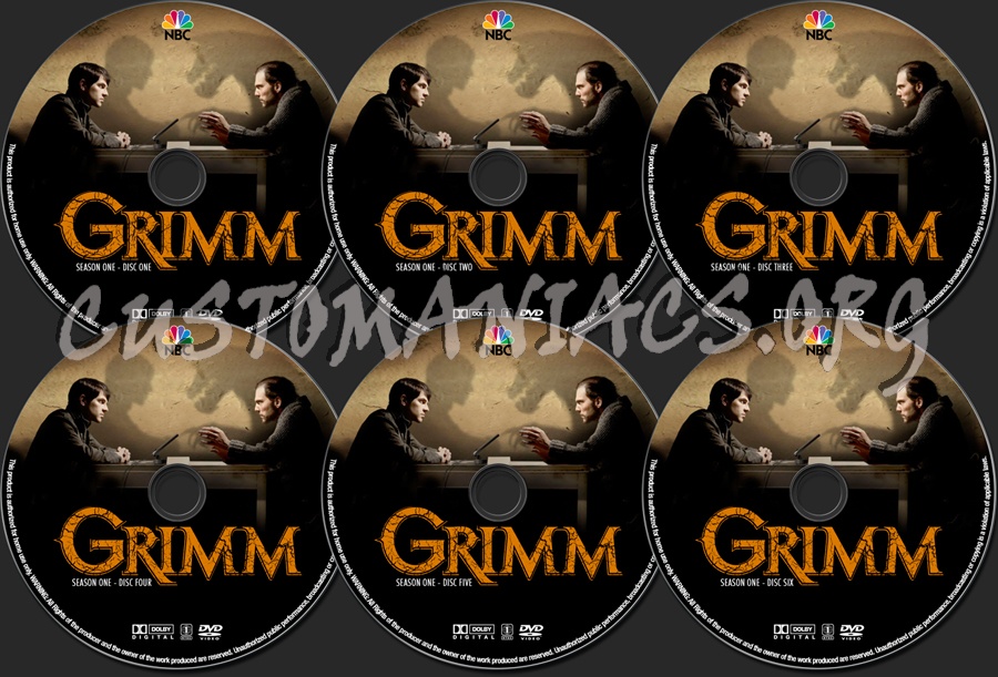 Grimm Season One dvd label