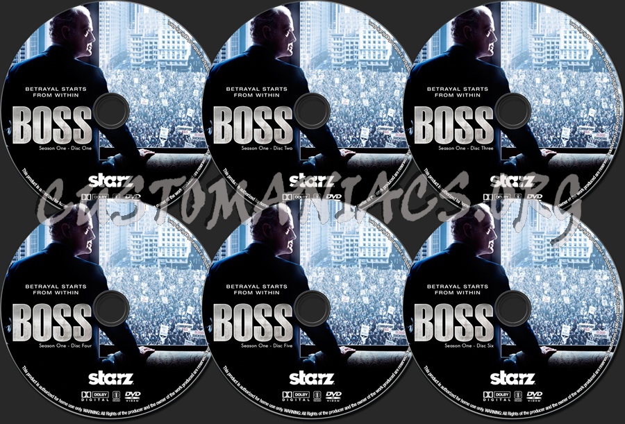 Boss Season One dvd label