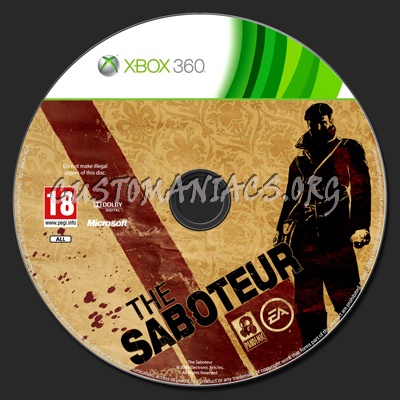 The Saboteur dvd label