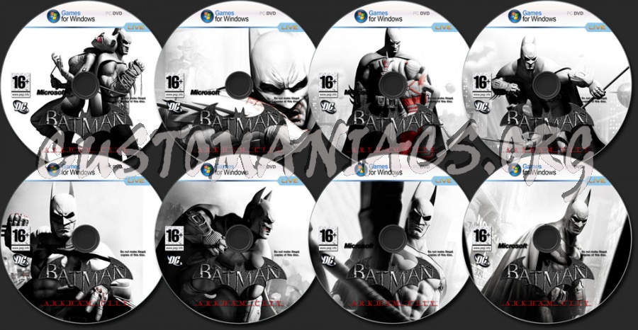 Batman: Arkham City blu-ray label