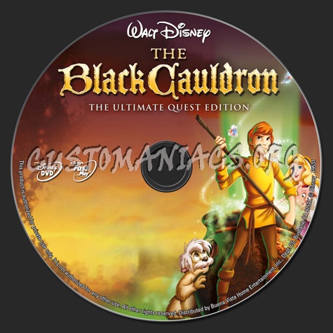 The Black Cauldron dvd label