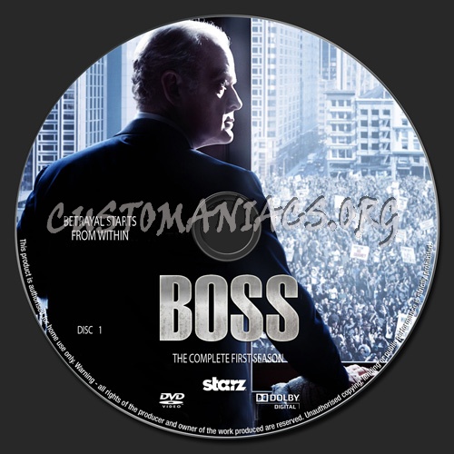 Boss Season 1 dvd label