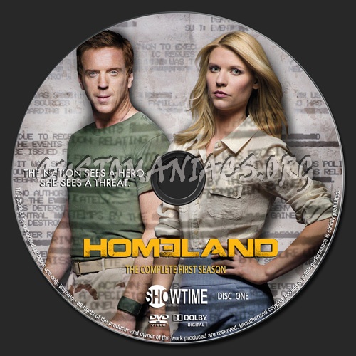 Homeland Season 1 dvd label