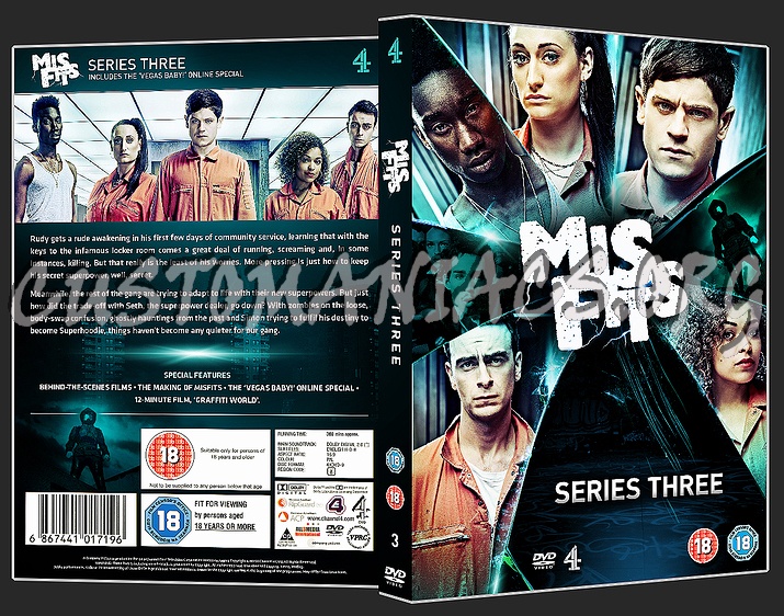 MISFITS - Series 3 dvd cover