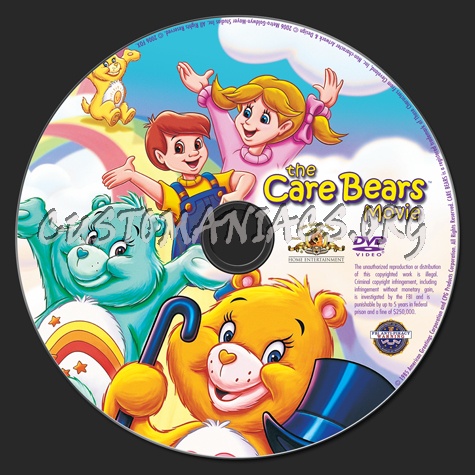 The Care Bears movie dvd label