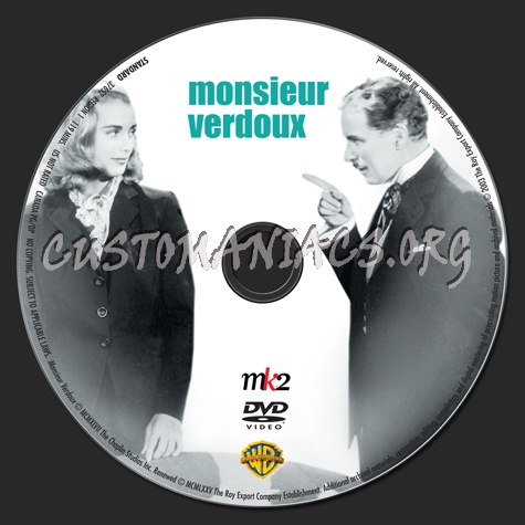 The Chaplin Collection: Monsieur Verdoux dvd label
