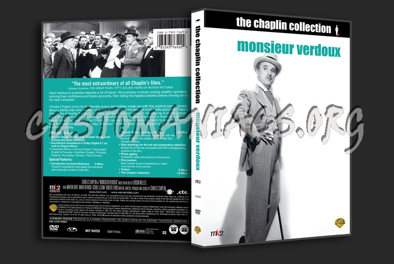 The Chaplin Collection: Monsieur Verdoux dvd cover
