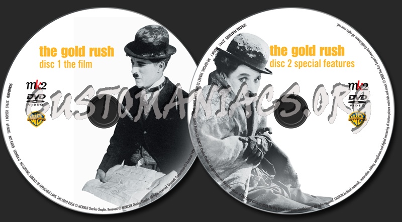 The Chaplin Collection: The Gold Rush dvd label