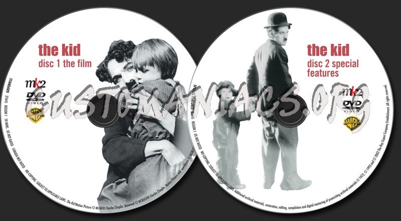 The Chaplin Collection: The Kid dvd label