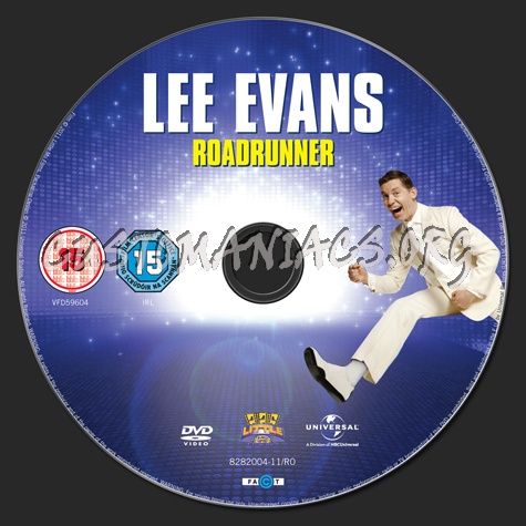 Lee Evans: Roadrunner - Live At The O2 dvd label