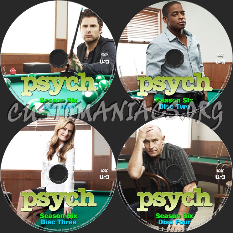 psych Season 6 dvd label