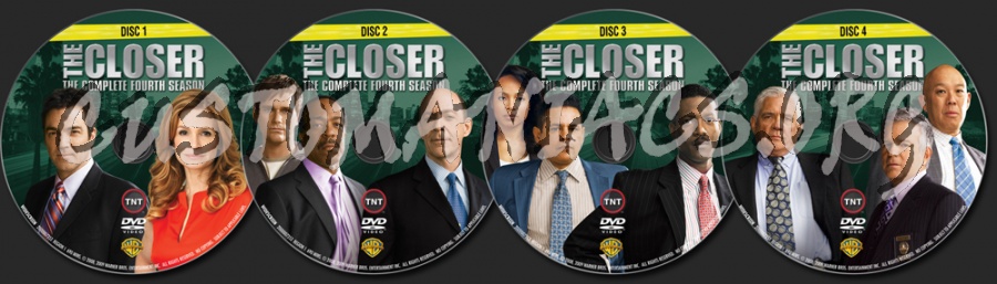 The Closer Season 4 dvd label