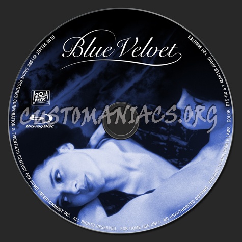 Blue Velvet blu-ray label