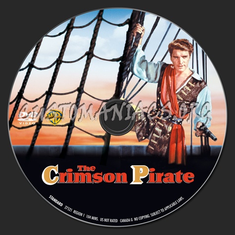 The Crimson Pirate dvd label