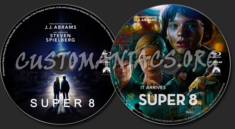 Super 8 blu-ray label