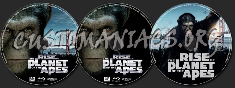 Rise Of The Planet Of The Apes blu-ray label