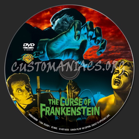 The Curse of Frankenstein dvd label