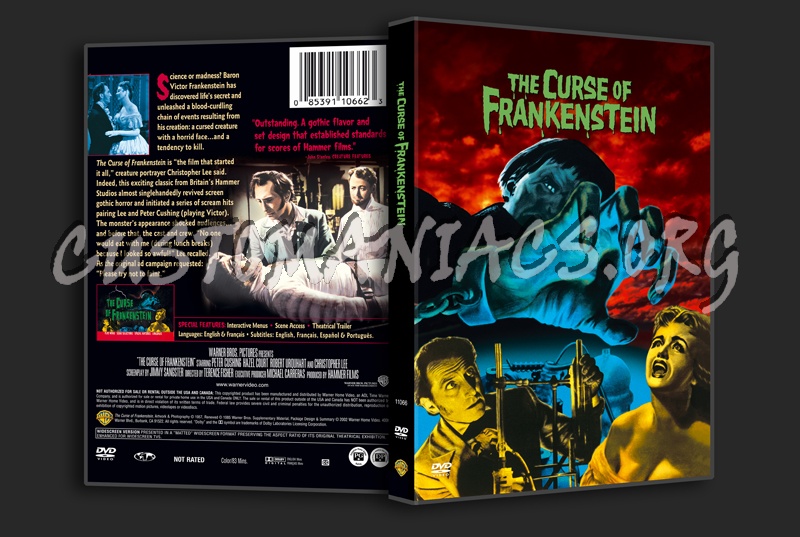 The Curse of Frankenstein dvd cover