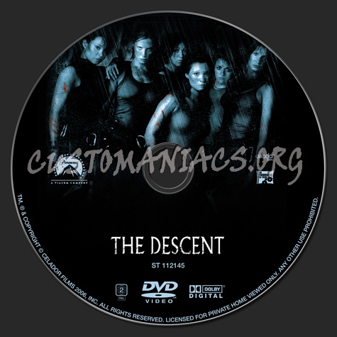 The Descent dvd label