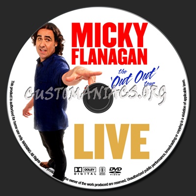 Micky Flanagan Live - Out Out dvd label