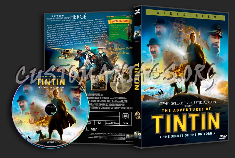 The Adventures of Tintin dvd cover