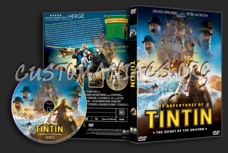 The Adventures of Tintin dvd cover