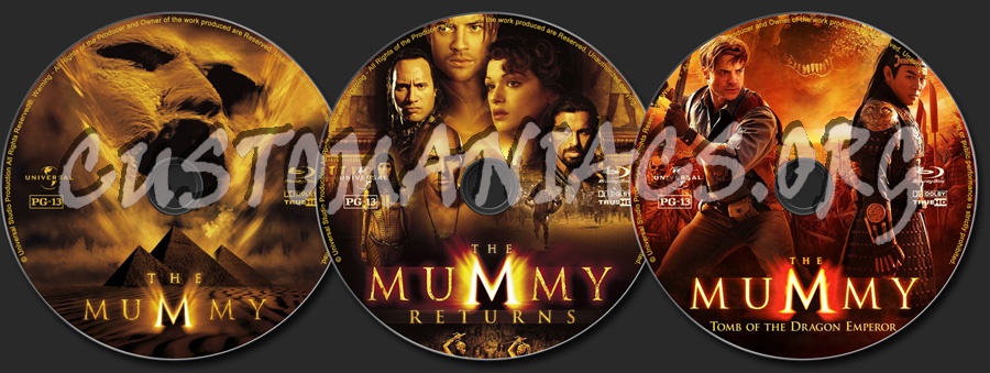 The Mummy Trilogy blu-ray label
