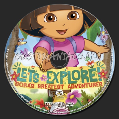 Dora The Explorer Let's Explore dvd label