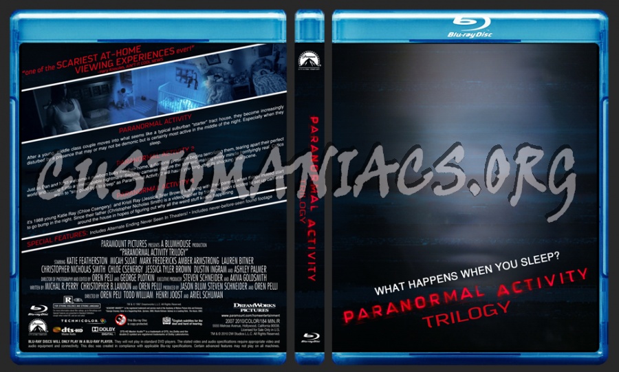 Paranormal Activity Trilogy blu-ray cover