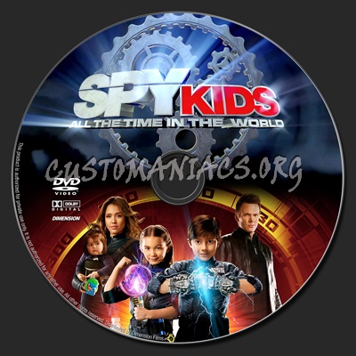 Spy Kids - All The Time In The World dvd label