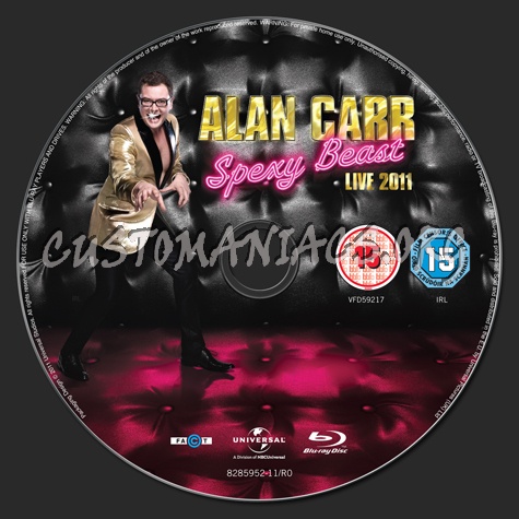 Alan Carr Spexy Beast blu-ray label