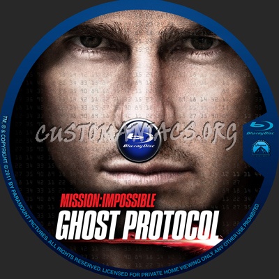 Mission Impossible Ghost Protocol blu-ray label