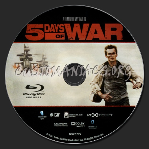 5 days Of War blu-ray label