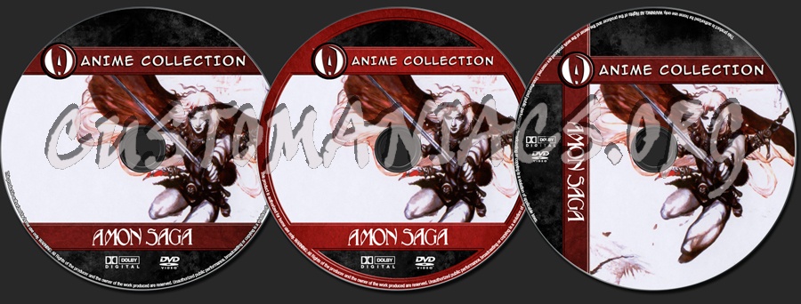 Anime Collection Amon Saga dvd label