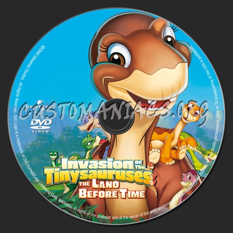 The Land Before Time 11: Invasion of the Tinysauruses dvd label