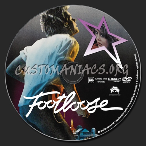 Footloose (1984) dvd label