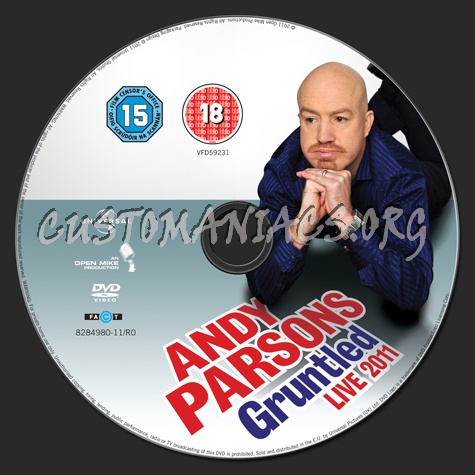 Andy Parsons Gruntled Live 2011 dvd label