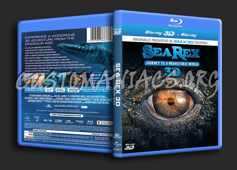 Sea Rex 3D Journey to a Prehistoric World blu-ray cover