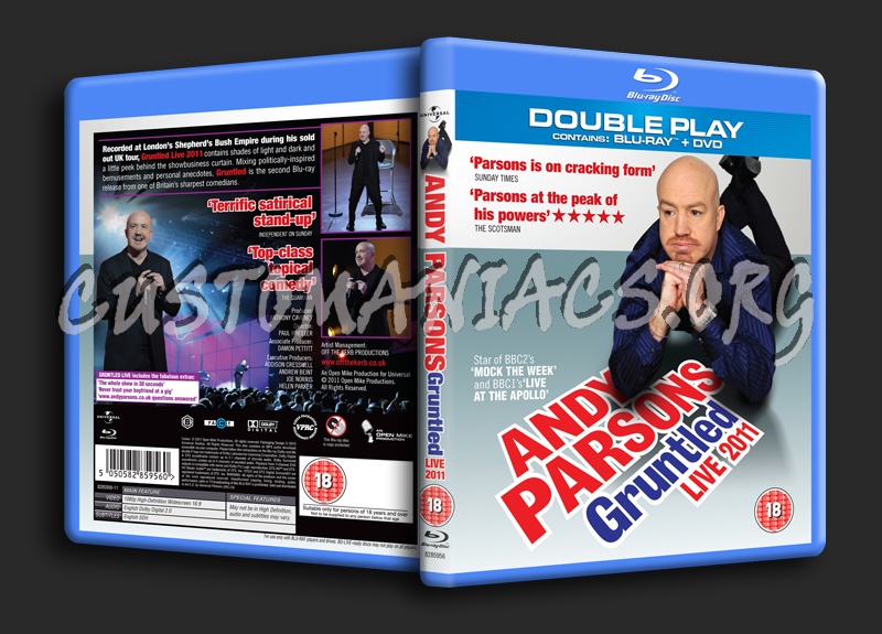 Andy Parsons Gruntled Live 2011 blu-ray cover