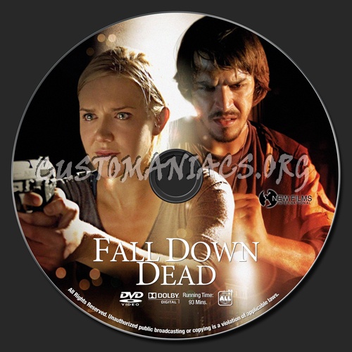 Fall Down Dead dvd label