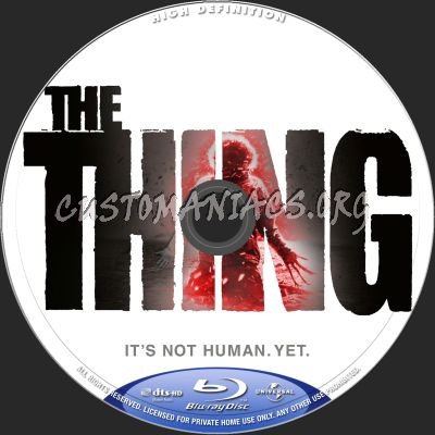 The Thing: 2011 blu-ray label