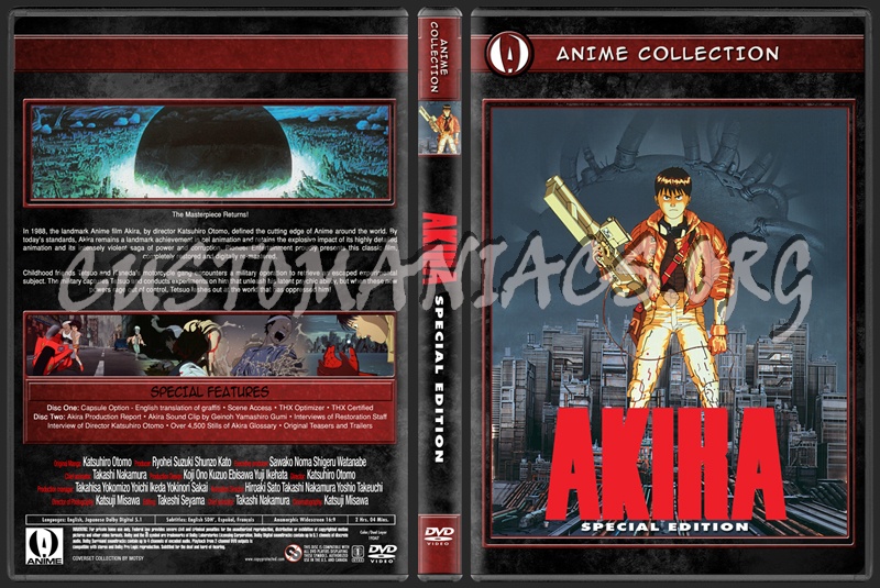 Anime Collection Akira Special Edition dvd cover