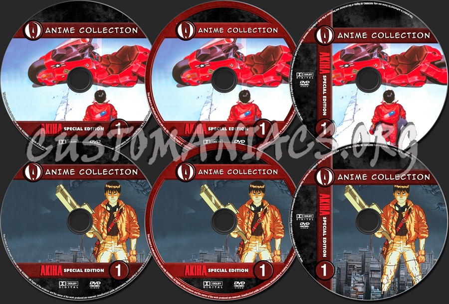 Anime Collection Akira Special Edition dvd label